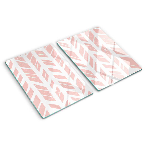 Glas schneidebrett Blätter in einem rosa Farbton