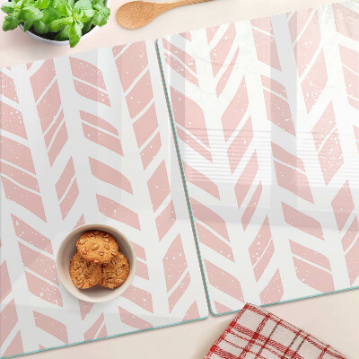 Glas schneidebrett Blätter in einem rosa Farbton