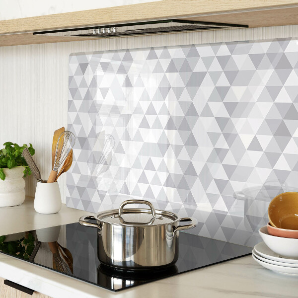 Schneidebrett Dreiecksmotiv in Grautönen