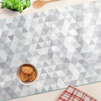 Schneidebrett Dreiecksmotiv in Grautönen