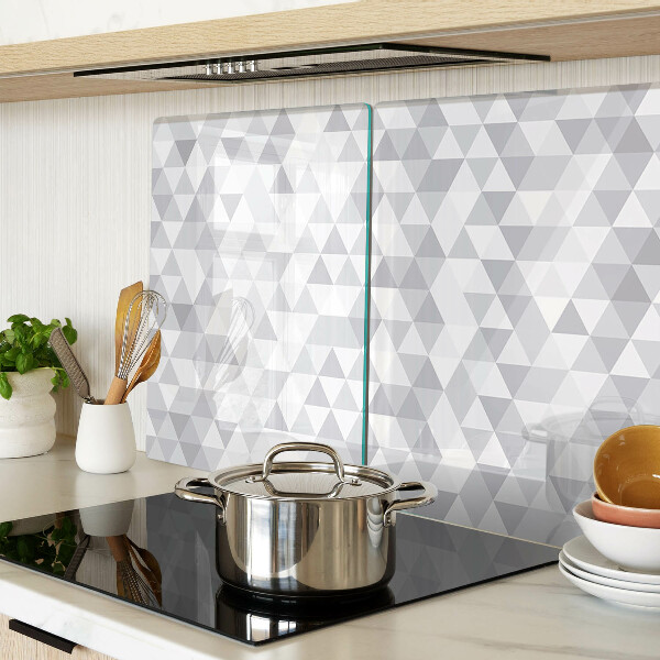 Schneidebrett Dreiecksmotiv in Grautönen