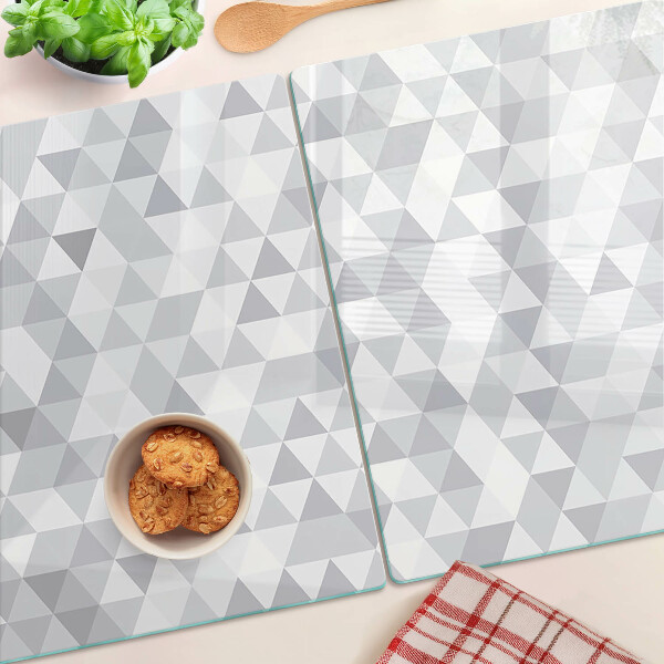 Schneidebrett Dreiecksmotiv in Grautönen