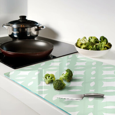 Schneidebrett glas Geometrische Muster in Pastellfarben