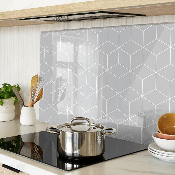 Glas-Schneidebrett mit hexagonalem geometrischem Muster