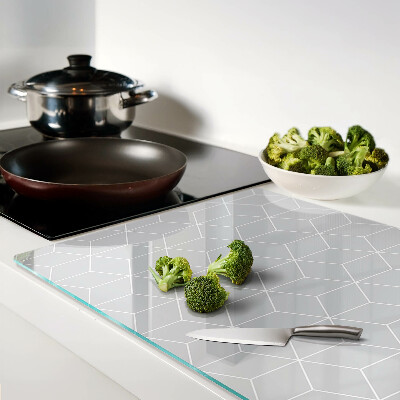 Glas-Schneidebrett mit hexagonalem geometrischem Muster