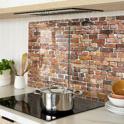 Glas schneidebrett Ziegelmauer