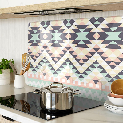 Schneidebrett Geometrisches Motiv in Pastellfarben