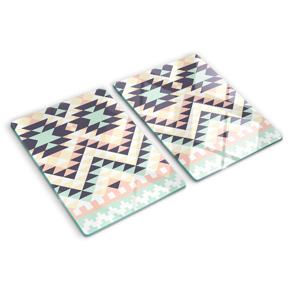 Schneidebrett Geometrisches Motiv in Pastellfarben