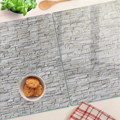 Schneidebrett glas Steinmauer