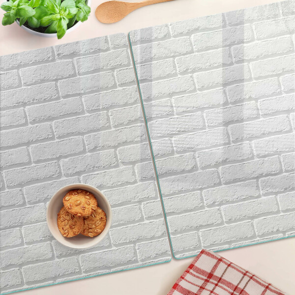 Schneidebrett mit Ziegelmauer-Motiv