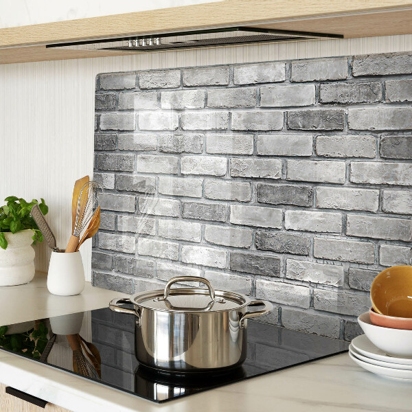 Schneidebrett Backsteinmauer in Grautönen