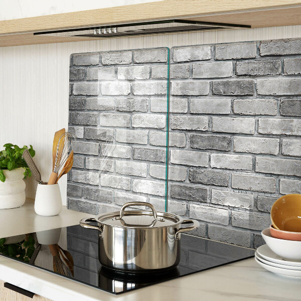 Schneidebrett Backsteinmauer in Grautönen