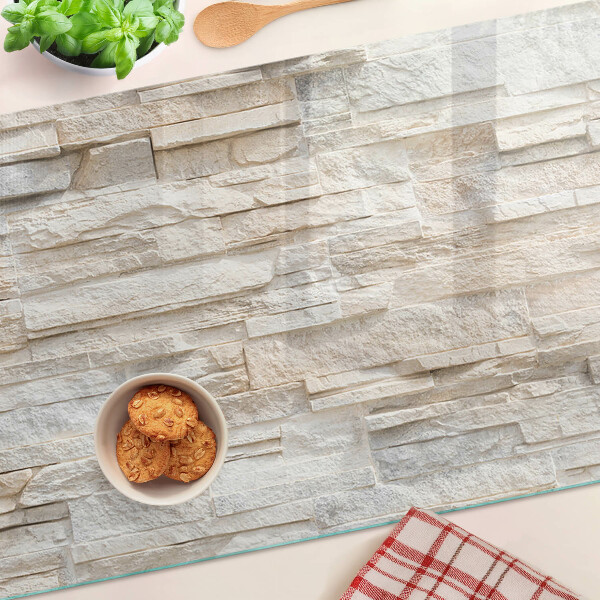 Schneidebrett glas Naturstein in Beigetönen