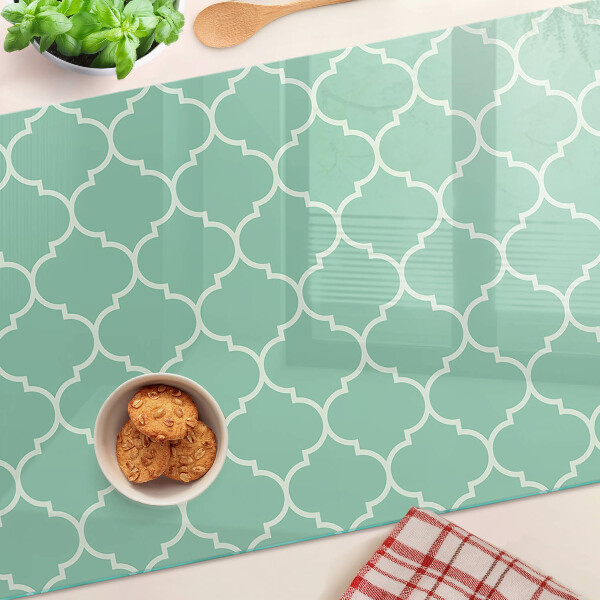 Glas-Schneidebrett mit marokkanischem Muster