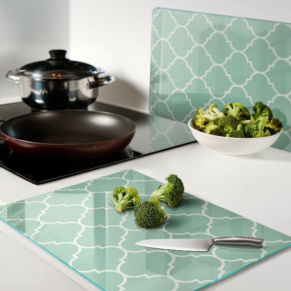 Glas-Schneidebrett mit marokkanischem Muster