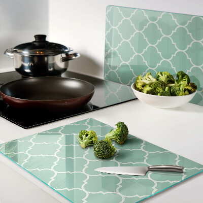 Glas-Schneidebrett mit marokkanischem Muster