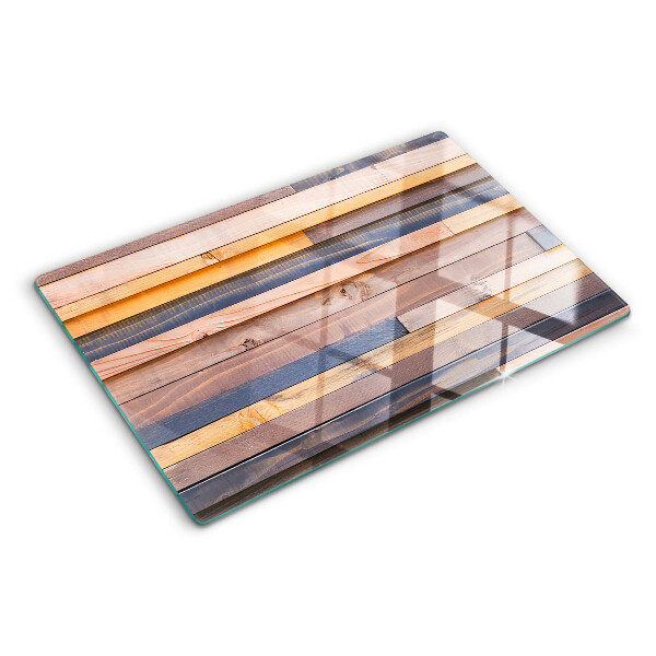 Schneidebrett glas Holzfarbene Bretter
