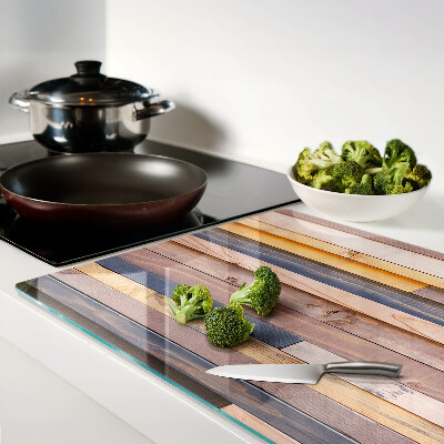 Schneidebrett Glas in Holzoptik