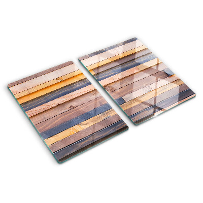 Schneidebrett Glas in Holzoptik