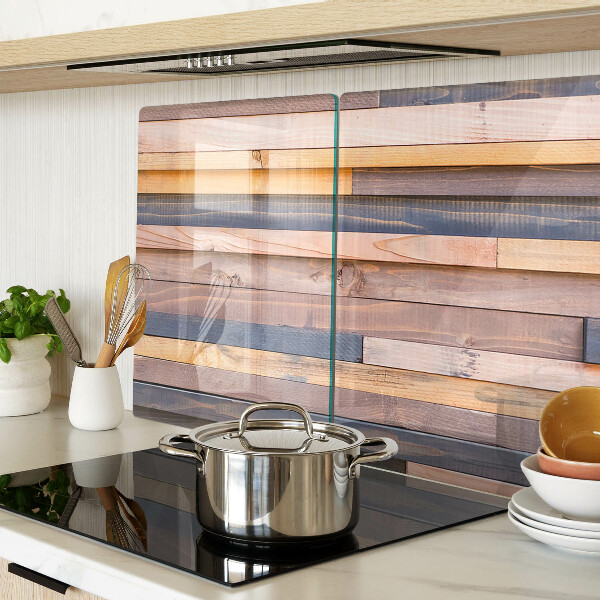 Schneidebrett Glas in Holzoptik