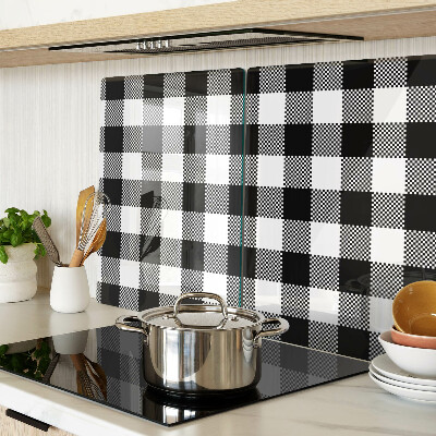 Glas-Schneidebrett mit Karomuster