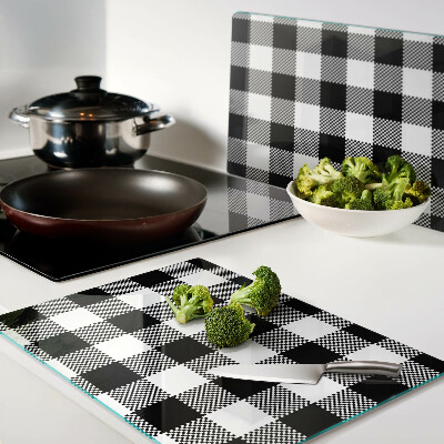 Glas schneidebrett Karomuster