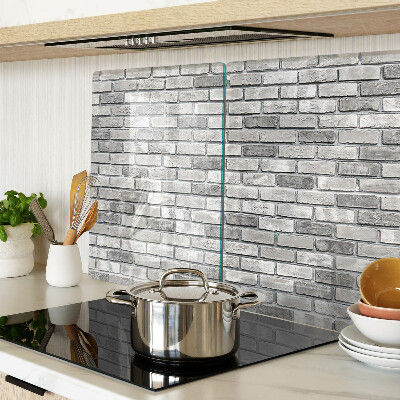 Schneidebrett mit Ziegelmauer-Motiv