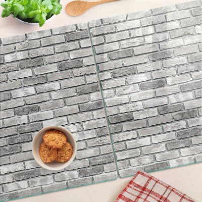 Schneidebrett mit Ziegelmauer-Motiv