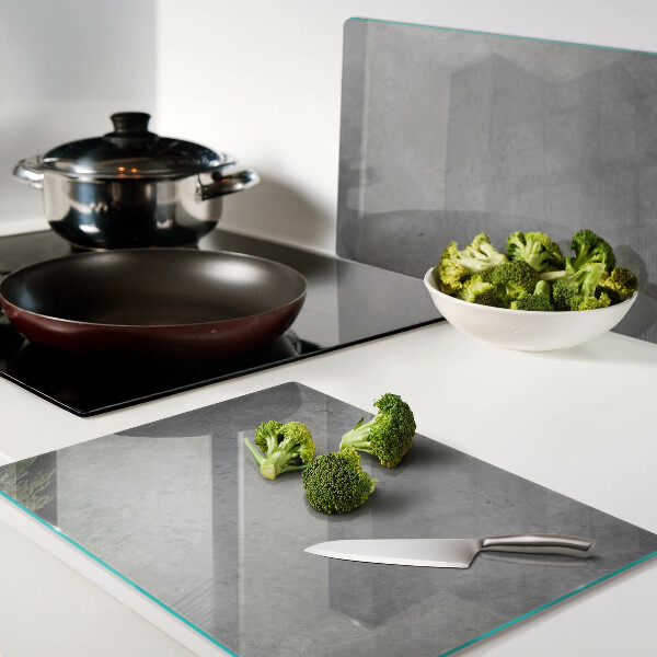 Schneidebrett Glas mit reflektierendem Fensterdesign