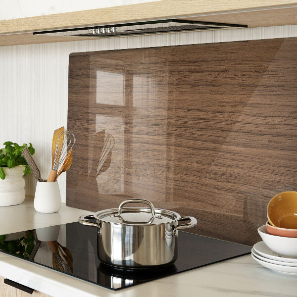 Schneidebrett Glas mit Oberfläche aus Walnussholz