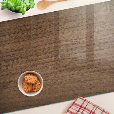 Schneidebrett Glas mit Oberfläche aus Walnussholz