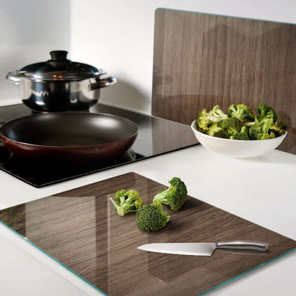 Schneidebrett glas Walnussholz