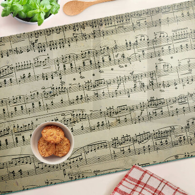 Glas schneidebrett Musikalische Notation
