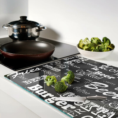 Schneidebrett aus Glas zum Vorbereiten von Speisen und Servieren von Getränken