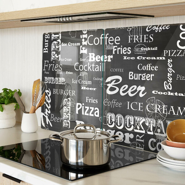 Schneidebrett glas Speisen und Getränke