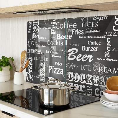 Schneidebrett glas Speisen und Getränke