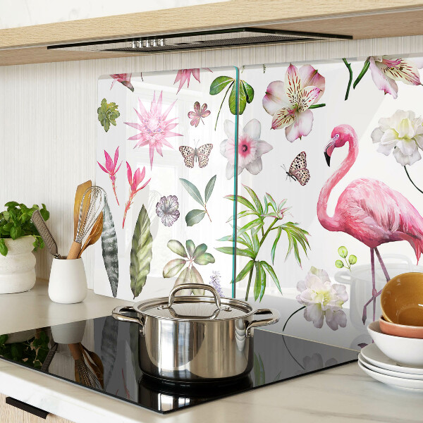 Glas schneidebrett Tropische Blumen- und Vogelkollektion