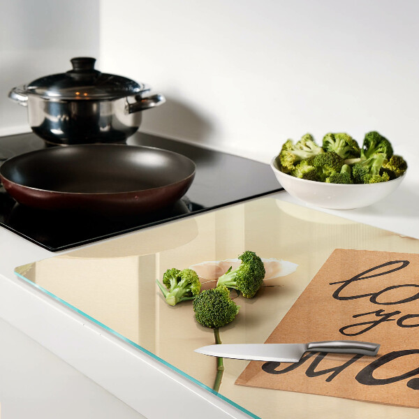 Schneidebrett Liebe und Blumen