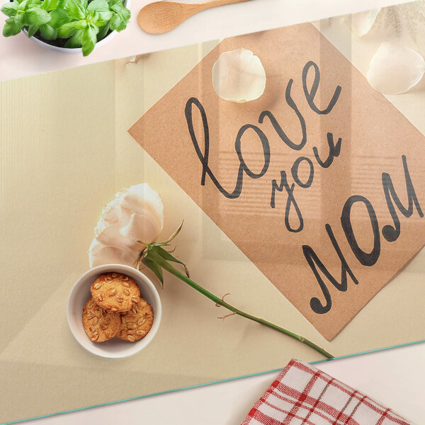 Schneidebrett Liebe und Blumen