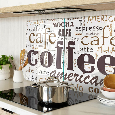 Schneidebrett Kaffee und Kaffeegetränke