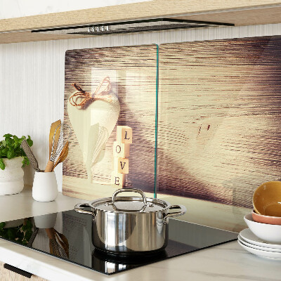 Glas schneidebrett Liebe und Herz