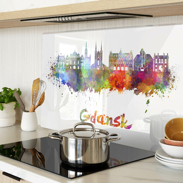 Schneidebrett Danzig in Aquarellfarben