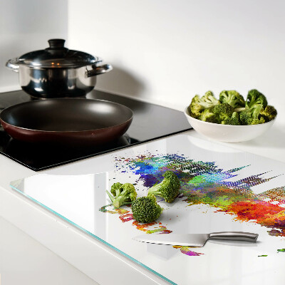 Schneidebrett Danzig in Aquarellfarben