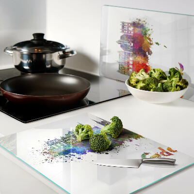 Schneidebrett Danzig in Aquarellfarben