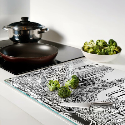 Schneidebrett New York im Comic-Stil