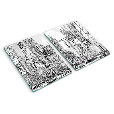Schneidebrett New York im Comic-Stil