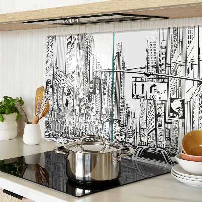 Schneidebrett New York im Comic-Stil