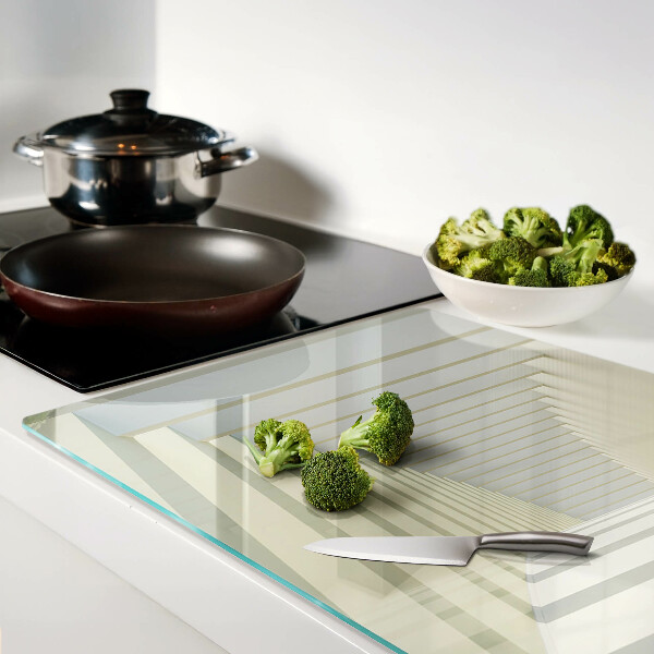 Schneidebrett mit architektonischem Perspektivmotiv und Spiegeleffekt