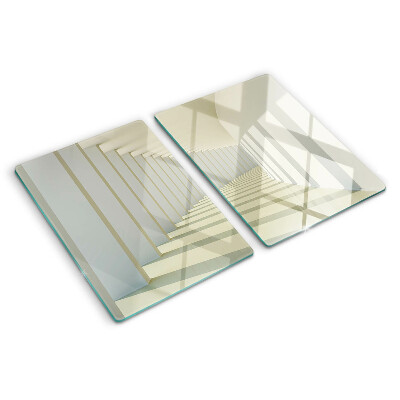 Schneidebrett mit architektonischem Perspektivmotiv und Spiegeleffekt