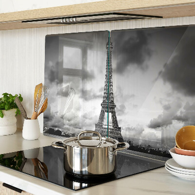 Schneidebrett glas Der Eiffelturm in Schwarzweiß